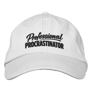 Professioneller Aufschieber Lustiger Humor Bestickte Baseballkappe