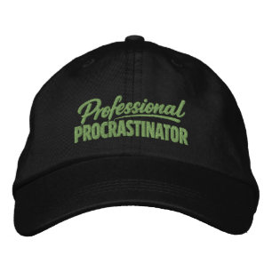 Professioneller Aufschieber Lustiger Humor Bestickte Baseballkappe