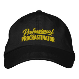 Professioneller Aufschieber Lustiger Humor Bestickte Baseballkappe