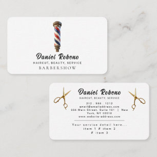 Professioneller Barbier Minimalistischer Barbier-L Visitenkarte