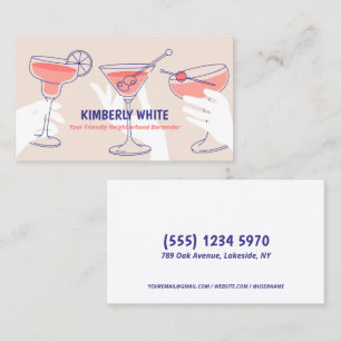 Professioneller Barkeeper Visitenkarte