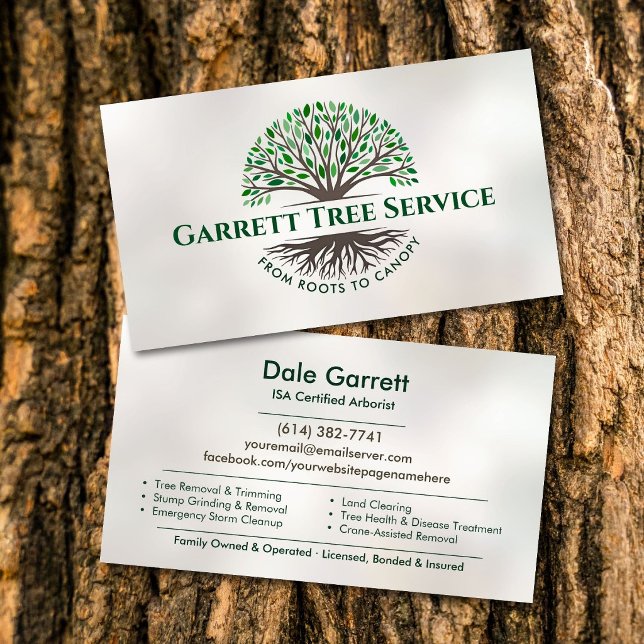 Professioneller Baumpflege-Service  Visitenkarte (Von Creator hochgeladen)