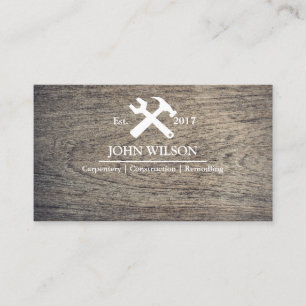 Professioneller Bautischler Werkzeuge Holzverarbei Visitenkarte