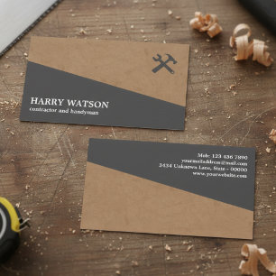 Professioneller Bauunternehmer & Handwerker Visitenkarte