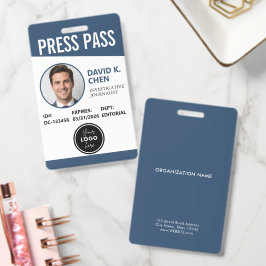 Professioneller benutzerdefinierter Pressepass-ID- Ausweis