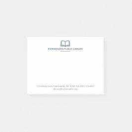 Professioneller Bibliothekar Bibliotheksname Einfa Post-it Klebezettel