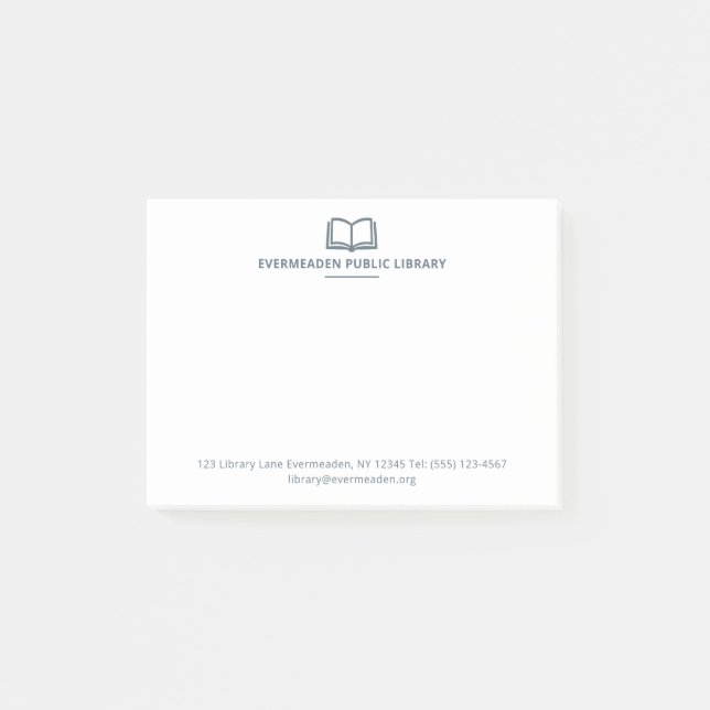 Professioneller Bibliothekar Bibliotheksname Einfa Post-it Klebezettel (Vorderseite)