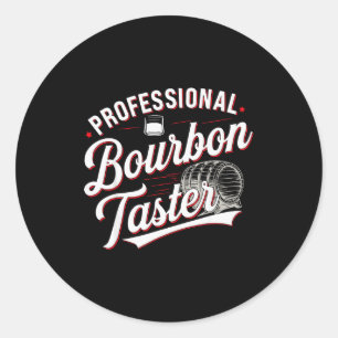 Professioneller Bourbon-Verkostender Lustiger Whis Runder Aufkleber