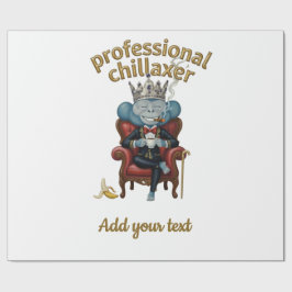Professioneller Chillaxer-Affe König Lustige Coole Geschenkpapier