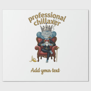 Professioneller Chillaxer-Affe König Lustige Coole Geschenkpapier