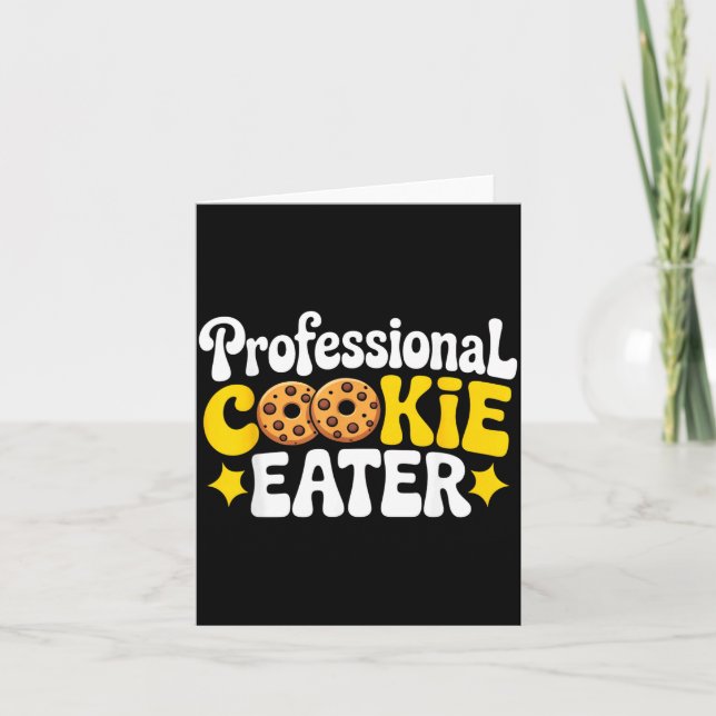 Professioneller Cookie-Esser Cookie-Liebhaber Scho Karte (Vorderseite)