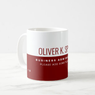 Professioneller dunkelroter halbweißer Geschäftsve Kaffeetasse