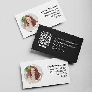 Professioneller einfacher Foto-QR-Code individuell Visitenkarte