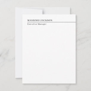 Professioneller einfacher minimalistischer moderne mitteilungskarte
