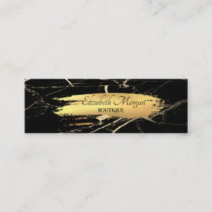 Professioneller Eleganter Goldener Pinselstrich, M Mini Visitenkarte