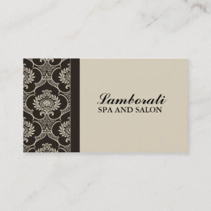 Professioneller Eleganter Kosmetiker Damast Floral Visitenkarte