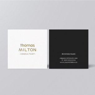 Professioneller Eleganter Minimalistischer Berater Quadratische Visitenkarte