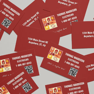 Professioneller Elektriker Ikonisches Geschäft Visitenkarte