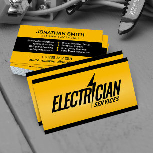 Professioneller Elektroinstallateur - Elektriker Visitenkarte