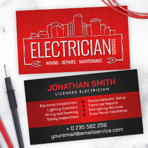 Professioneller Elektroinstallateur - Elektriker Visitenkarte