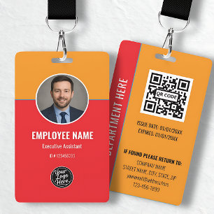 Professioneller Executive Assistant ID mit QR-Code Ausweis