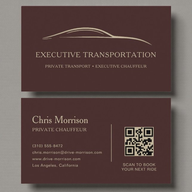 Professioneller Fahrer Eleganter QR-Code Visitenkarte (Von Creator hochgeladen)