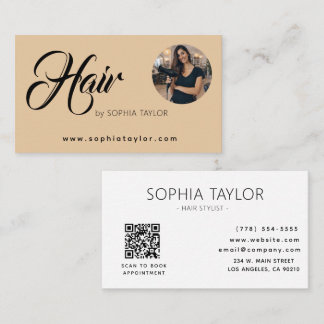Professioneller Friseur-Foto-QR-Code Visitenkarte