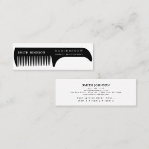 Professioneller Friseur-Kamm moderner Herrenfriseu Mini Visitenkarte