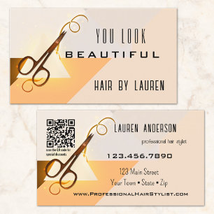 Professioneller Friseur-Schönheits-QR-Code Visitenkarte