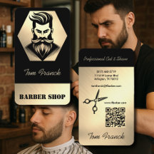 Professioneller Friseursalon Schwarz & Gold