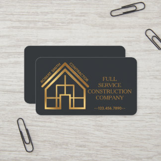 Professioneller Generalunternehmer Gold Haus Visitenkarte