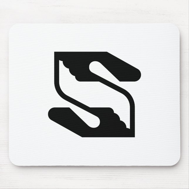 Professioneller Geschäftshandschlag-Buchstabe S Mousepad (Vorne)