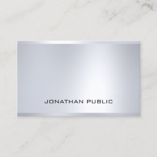 Professioneller Glamour Silber Moderne Mode Visitenkarte