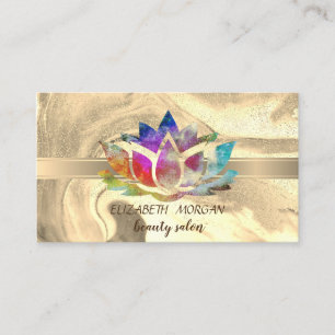 Professioneller Goldstreifen Regenbogen-Lotus, Mar Visitenkarte