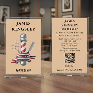 Professioneller Haarschnitt Friseur-Pol modern Bar Flyer