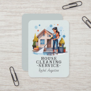 Professioneller Haushaltsreinigungsservice Hausrei Visitenkarte