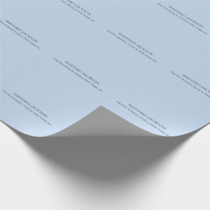Professioneller hellblauer moderner minimalistisch geschenkpapier
