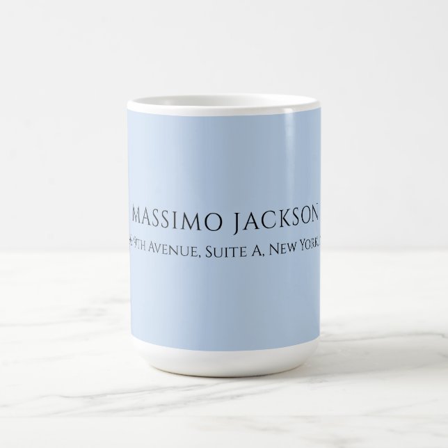 Professioneller hellblauer moderner minimalistisch kaffeetasse (Mittel)
