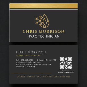 Professioneller HVAC-Unternehmens-QR-Code Visitenkarte