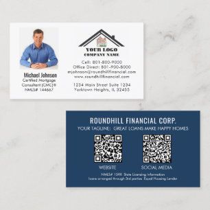Professioneller Hypotheken-Foto-Logo-QR-Code Visitenkarte