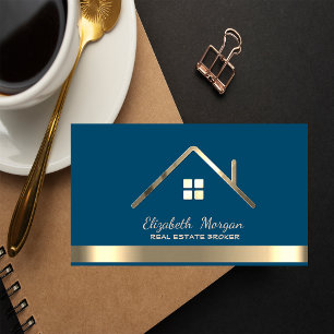Professioneller Immobilienmakler Hausdach Visitenkarte