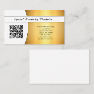 Professioneller individueller QR-Code mit goldenem Visitenkarte
