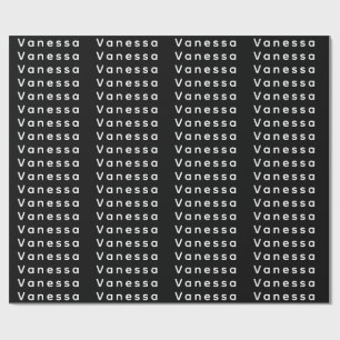 Professioneller klassischer einfacher Name custom  Geschenkpapier