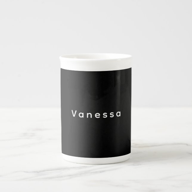 Professioneller klassischer einfacher Name custom  Prozellantasse (Vorderseite)