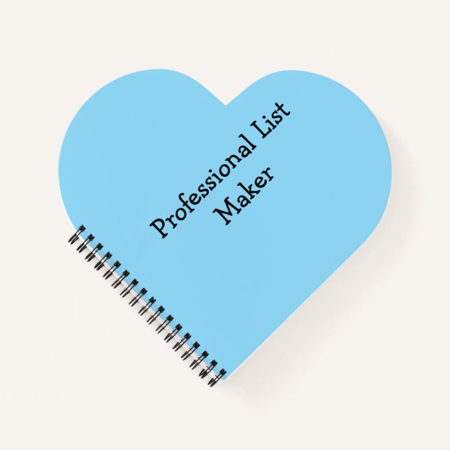Professioneller Listen-Ersteller Notizbuch (Vorderseite)