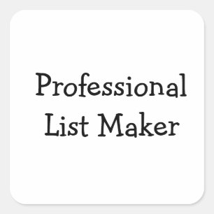 Professioneller Listen-Ersteller Quadratischer Aufkleber