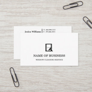 Professioneller Logo-Fensterreinigungsservice  Visitenkarte