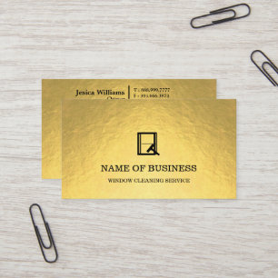 Professioneller Logo-Fensterreinigungsservice  Visitenkarte