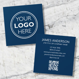 Professioneller Logo QR-Code Minimalistisch Modern Quadratische Visitenkarte