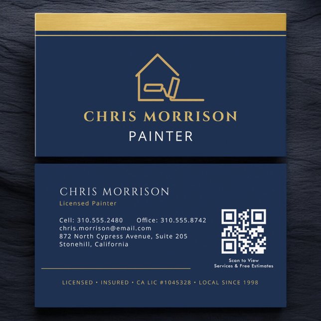 Professioneller Maler-QR-Code Visitenkarte (Von Creator hochgeladen)